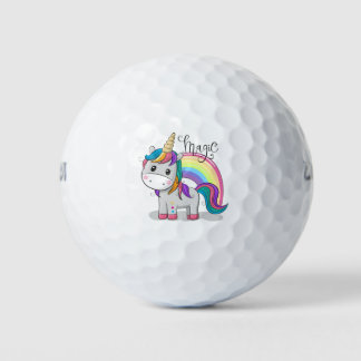 Pelotas De Golf Süßes Einhorn Unicorn mit großen Augen