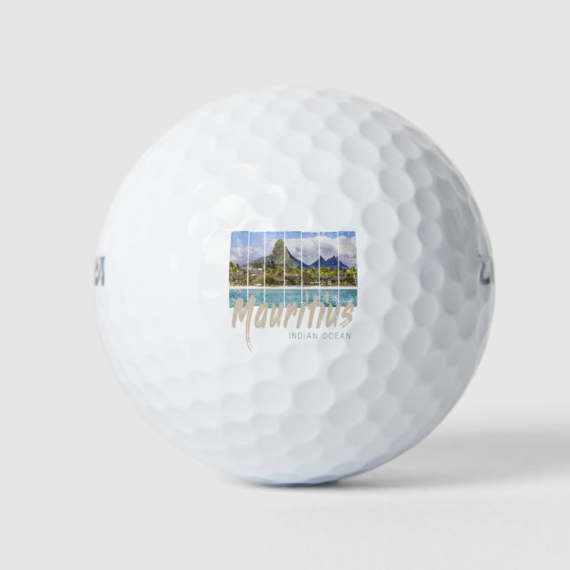 Pelotas De Golf Suveniente de la playa del Océano Índico (Anverso)
