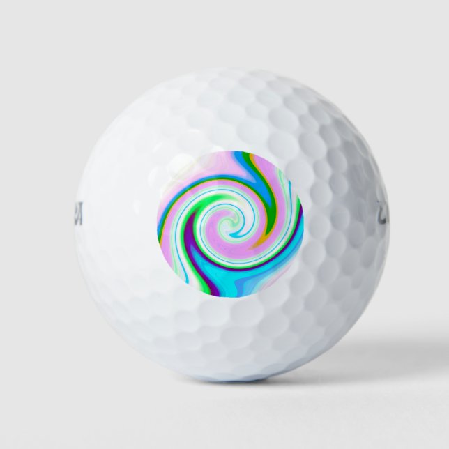 Pelotas De Golf Swirl Pastel (Anverso)