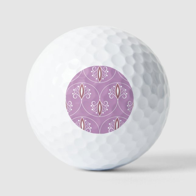 Pelotas De Golf Swirling Elegance: Geométrica de época (Anverso)