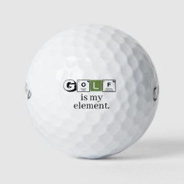 Pelotas De Golf Tabla Periódica 'Golf Es Mi Elemento' Humor Cientí