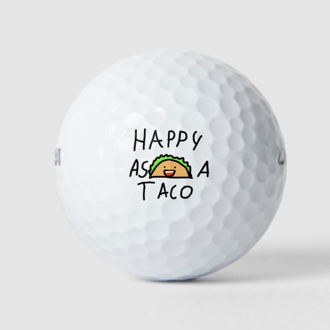 Pelotas De Golf Taco feliz (Anverso)