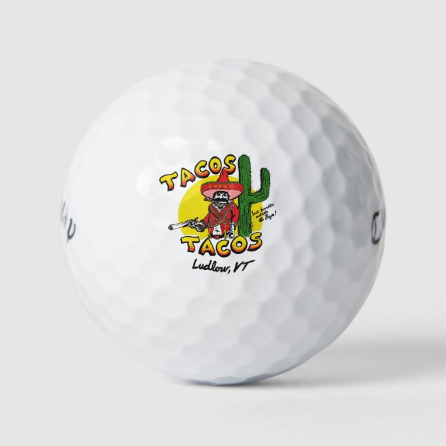 Pelotas De Golf Tacos Tacos Golf Ball Set (Anverso)