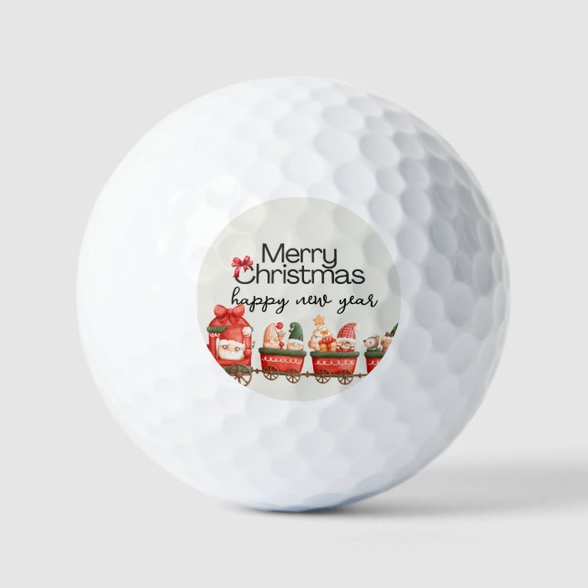 Pelotas De Golf Tarjeta de Navidad caprichoso (Anverso)
