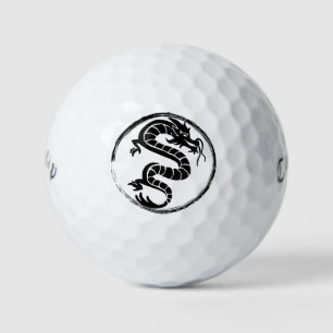 Pelotas De Golf Tatuaje del Dragón Negro en Calle