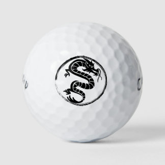 Pelotas De Golf Tatuaje del Dragón Negro en Calle