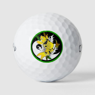 Pelotas De Golf Tatuaje japonés clásico carpa de pescado koi yin y