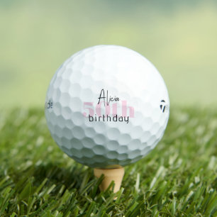 Pelotas De Golf Taylor personalizado rosado 50 cumpleaños hecho TP