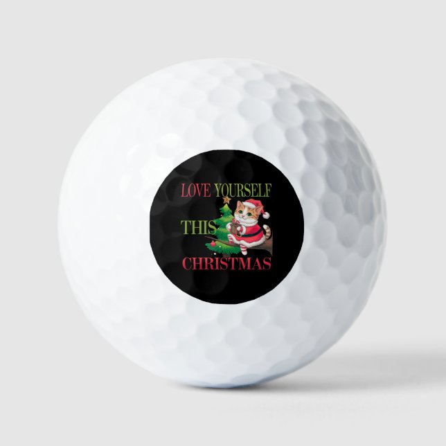 Pelotas De Golf Te Amas Esta Navidad Famosa Celebración (Anverso)