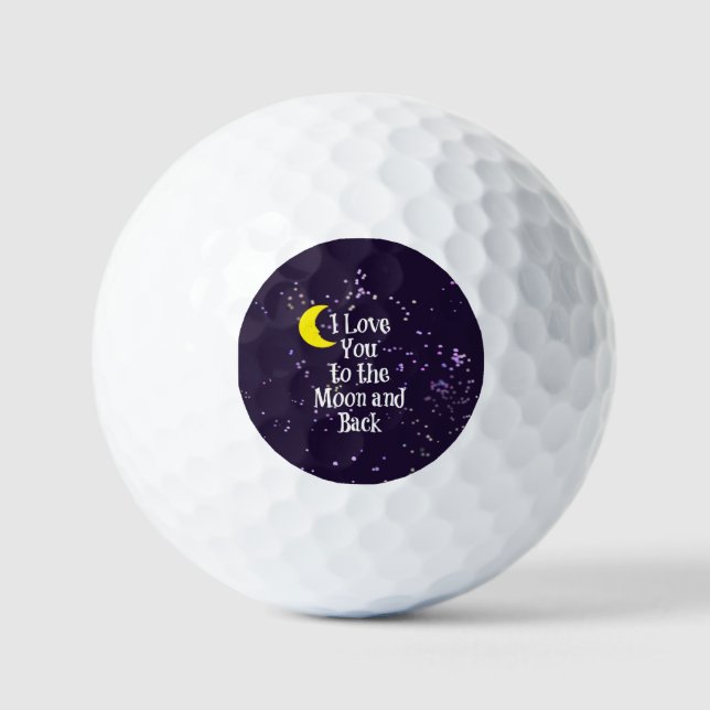 Pelotas De Golf Te amo a la luna y atrás (Anverso)