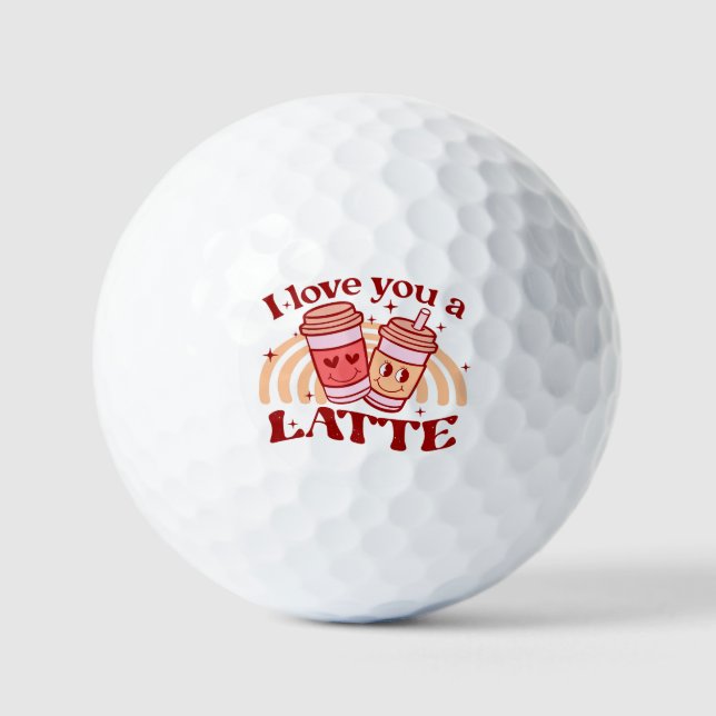 Pelotas De Golf Te Amo Un Latte (Anverso)