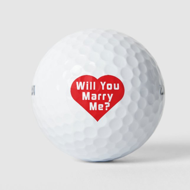 Pelotas De Golf ¿Te Casarás Conmigo? Propuesta matrimonial (Anverso)