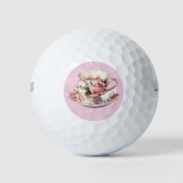 Pelotas De Golf Tea Time Floral