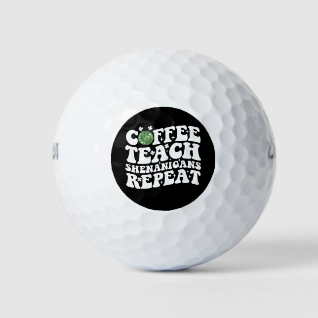 Pelotas De Golf Teach Shenanigans Repeat Disco Ball Teacher (Anverso)