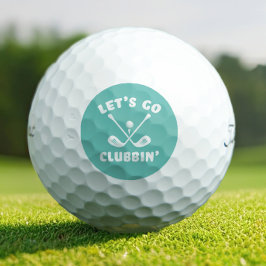 Pelotas De Golf Teal Golfer Funny Whimsical Tournament Favor