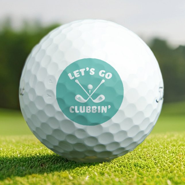 Pelotas De Golf Teal Golfer Funny Whimsical Tournament Favor (Teal Golfer Funny Whimsical Tournament Favor Golf Balls)