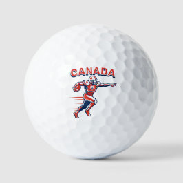 Pelotas De Golf Team Canada Football Dynamic Patriotic Athlete Art