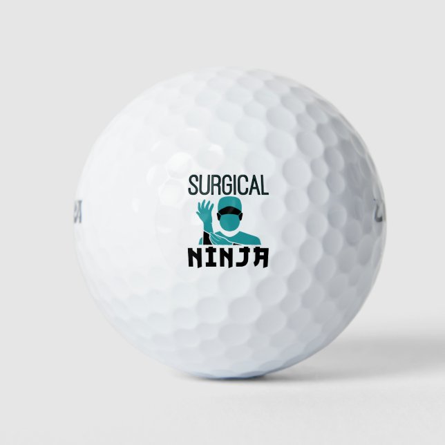 Pelotas De Golf Tecnólogo técnico quirúrgico Ninja Scrub (Anverso)