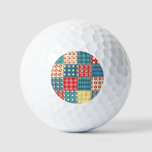 Pelotas De Golf Tejido vintage: patrón de fondo de mosaico. (Anverso)