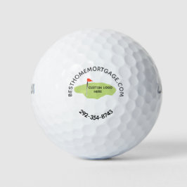Pelotas De Golf Teléfono web de promoción de empresa con logotipos