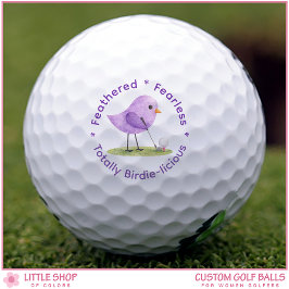 Pelotas De Golf Tema de Birdie para Mujeres Personalizable