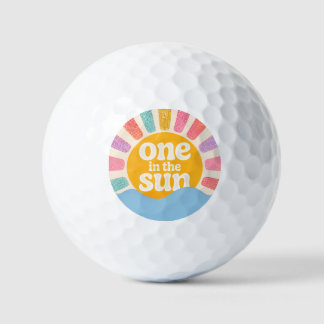 Pelotas De Golf Tema de cumpleaños One in the Sun