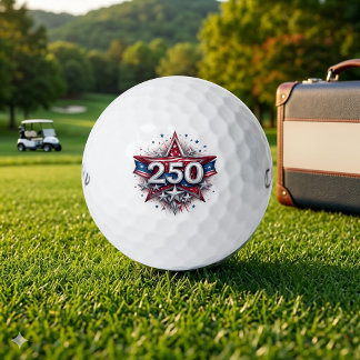 Pelotas De Golf Tema de estrella patriótica del 4 de julio de Amer