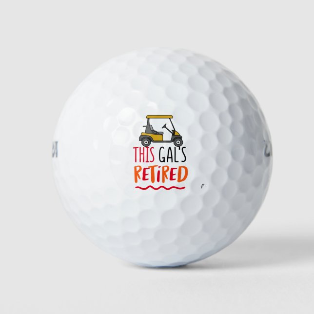 Pelotas De Golf Tema de retiro de Golfer (Anverso)