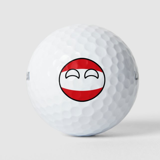 Pelotas De Golf Tendencia divertida Geeky Austria Countryball (Anverso)