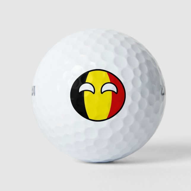 Pelotas De Golf Tendencia divertida Geeky Bélgica Campo (Anverso)