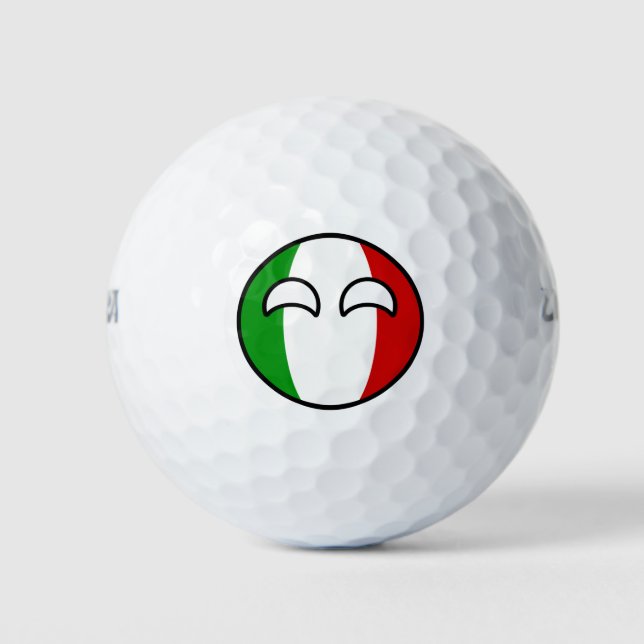 Pelotas De Golf Tendencia divertida Geeky Italia Countryball (Anverso)