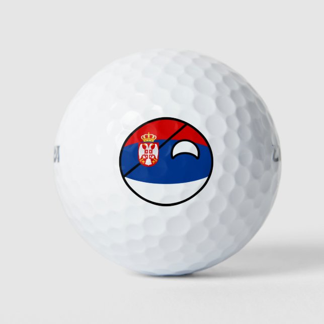 Pelotas De Golf Tendencia divertida Geeky Serbia Countryball (Anverso)