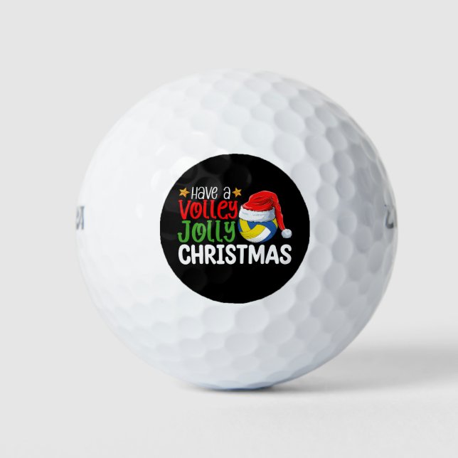 Pelotas De Golf Tener vacaciones de voleibol Navidad (Anverso)