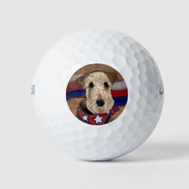 PELOTAS DE GOLF TERRIER AIREDALE        (Anverso)