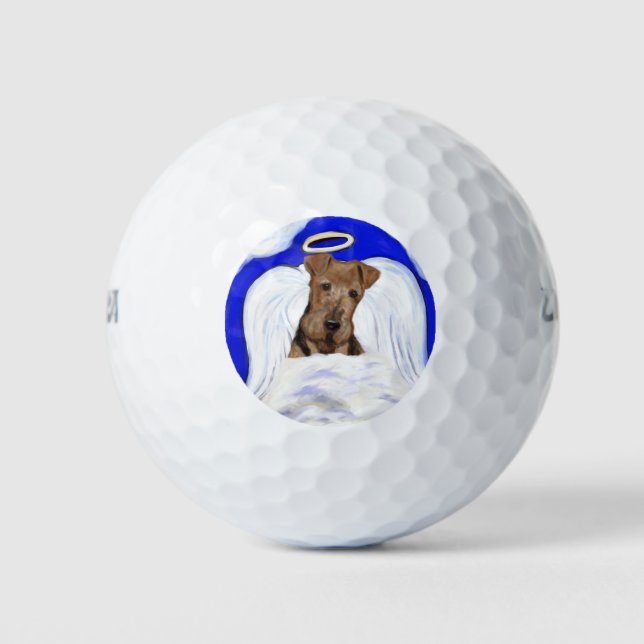 Pelotas De Golf Terrier Airedale Ángel (Anverso)