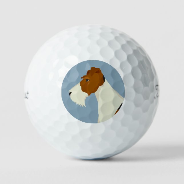 Pelotas De Golf Terrier de Fox de pelo duro (Anverso)