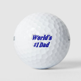 Pelotas De Golf Texto azul de papá