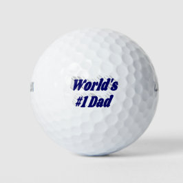 Pelotas De Golf Texto azul oscuro de papá