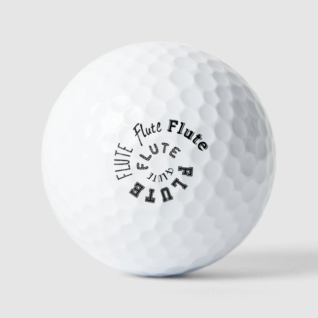 Pelotas De Golf Texto de espiral de flauta (Anverso)
