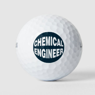 Pelotas De Golf Texto de ingeniero químico negro abultado