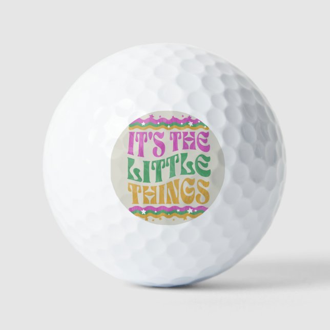 Pelotas De Golf Texto de moda Afirmación Inspiradora Boho (Anverso)