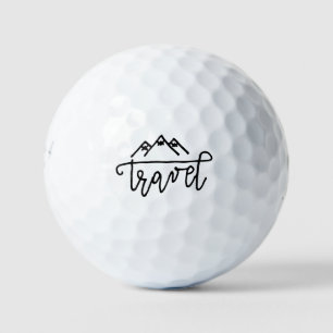 Pelotas De Golf Texto de viaje dibujado a mano