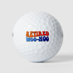 Pelotas De Golf Texto de Woo Hoo Vintage Groovy retirado
