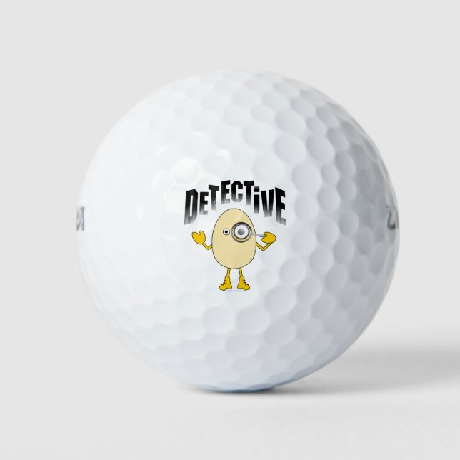 Pelotas De Golf Texto del detective Egghead (Anverso)