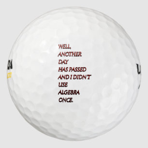 Pelotas De Golf Texto divertido de la álgebra