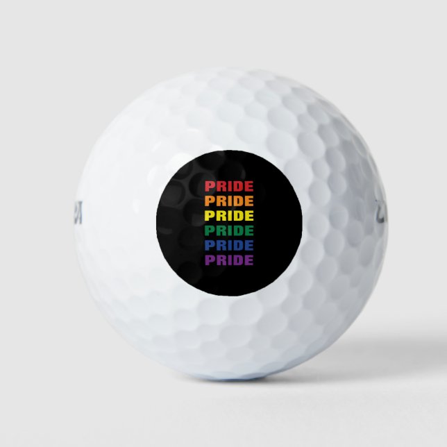 Pelotas De Golf Texto repetido del Personalizable del Orgullo Gay  (Anverso)