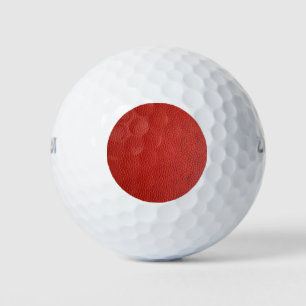 Pelotas De Golf Textura de cuero rojo