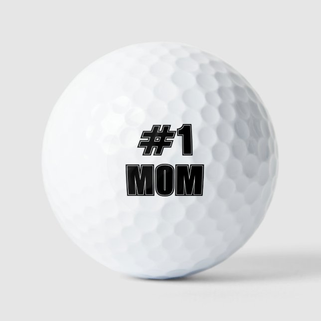 Pelotas De Golf The All-Star Mom Number One Varsity College Font (Anverso)
