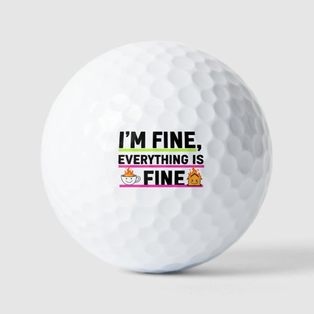 Pelotas De Golf The Ultimate "I'm Fine" Men's Hoodies (Anverso)