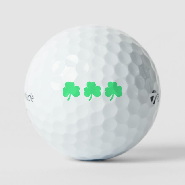 Pelotas De Golf Three Green Shamrock Trinity (Anverso)